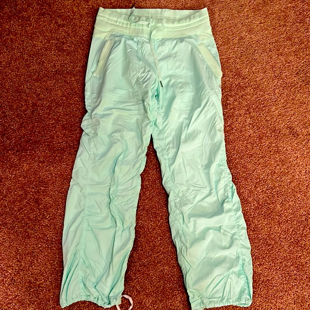 Mint green Lululemon studio pants